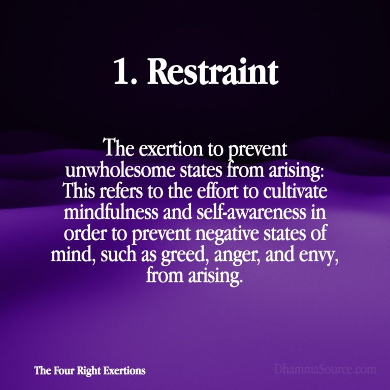 The Four Right Exertions - Dhamma …